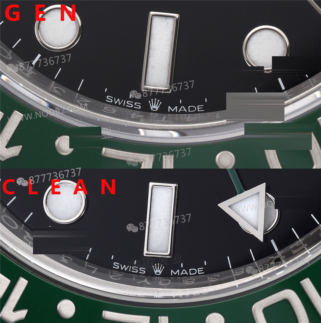 Gerçek-replika karşılaştırması: Clean Rolex GMT Sprite bezel Dandong 3285 mekanizması orijinaline uygun mu? — 23. fotoğraf