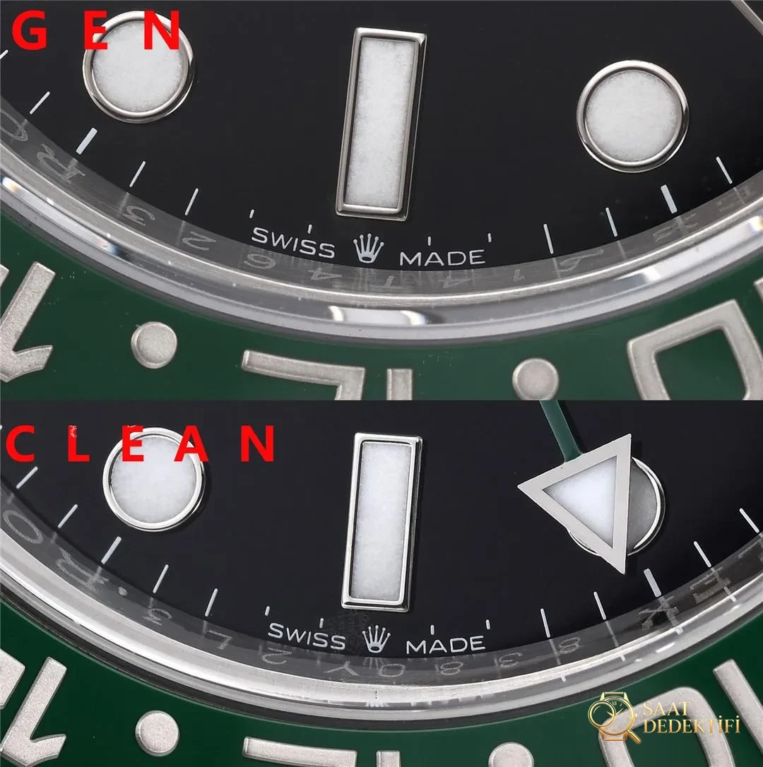 Gerçek-replika karşılaştırması: Clean Rolex GMT Sprite bezel Dandong 3285 mekanizması orijinaline uygun mu? - Tepe Kilit Mekanizması ve Conta Yapısı