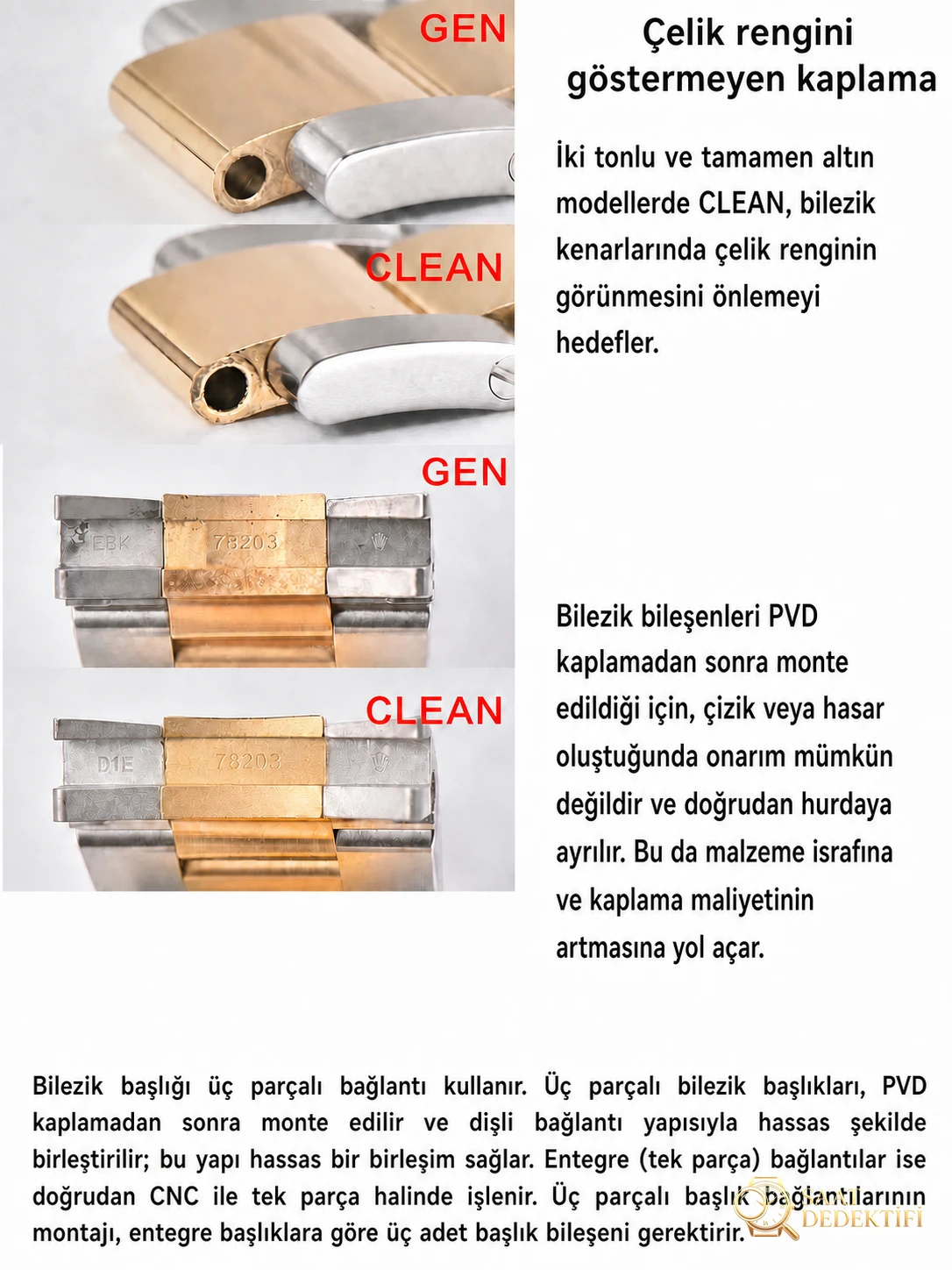 Gerçek-replika karşılaştırması: Clean Rolex iki renk (çelik-altın) GMT-Master 116713 replika saat - Fosfor ve Super-LumiNova Gece Görünümü