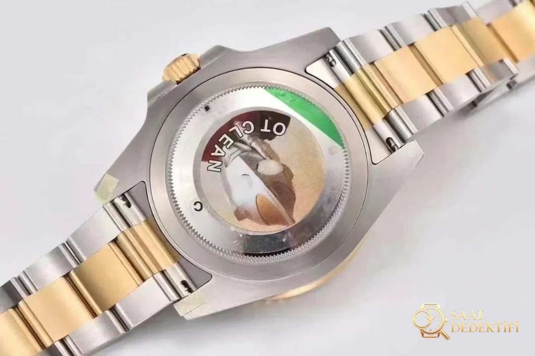Gerçek-replika karşılaştırması: Clean Rolex iki renk (çelik-altın) GMT-Master 116713 replika saat - Cam Yansıma Önleyici (AR) Kaplama