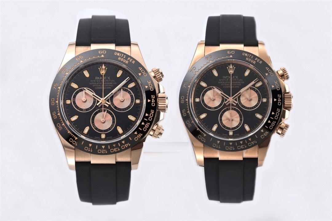 Gerçek-replika karşılaştırması: Clean Rolex rose gold kauçuk kayışlı Daytona m116515ln almaya değer mi? — 1. fotoğraf