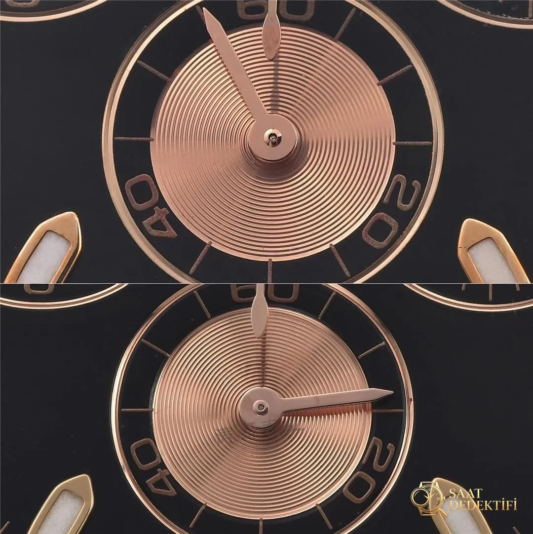 Gerçek-replika karşılaştırması: Clean Rolex rose gold kauçuk kayışlı Daytona m116515ln almaya değer mi? - Kasa Profili ve Kurma Kolu İncelemesi
