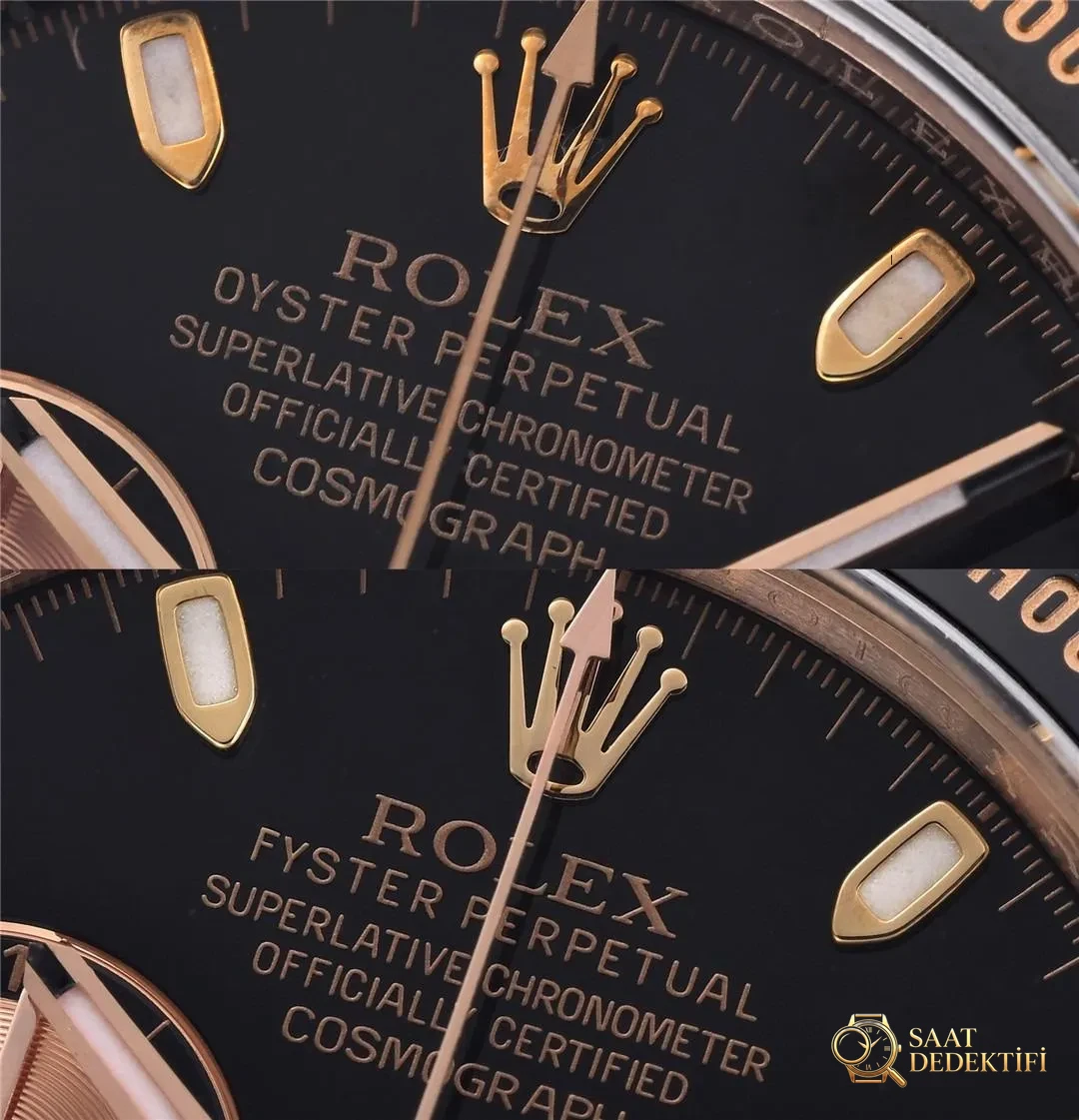 Gerçek-replika karşılaştırması: Clean Rolex rose gold kauçuk kayışlı Daytona m116515ln almaya değer mi? - Bilezik, Toka ve Klips Mekanizması