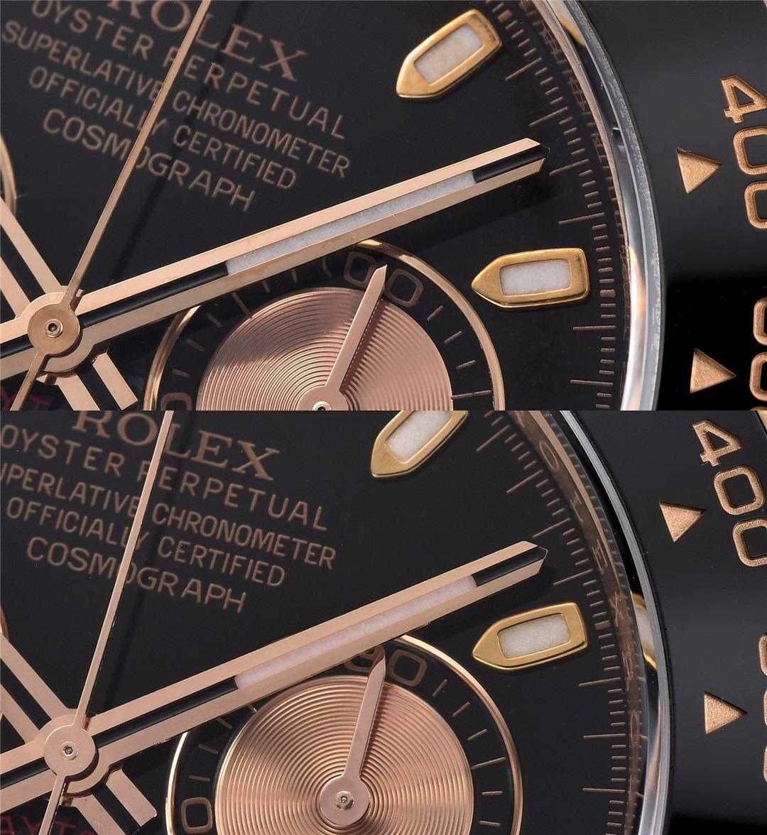 Gerçek-replika karşılaştırması: Clean Rolex rose gold kauçuk kayışlı Daytona m116515ln almaya değer mi? — 6. fotoğraf