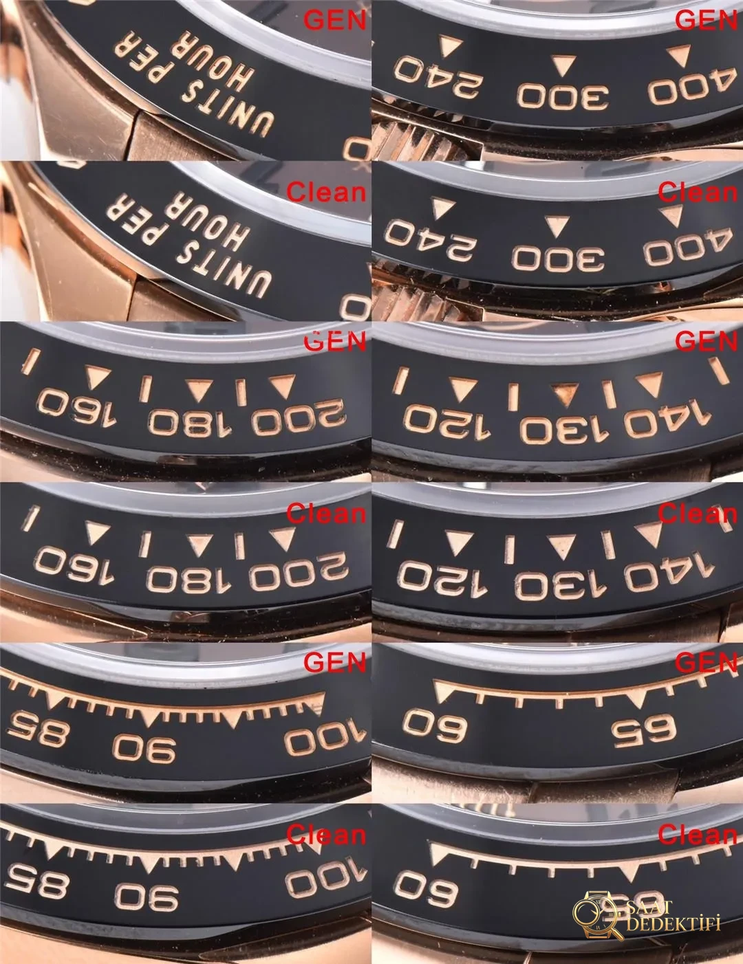 Gerçek-replika karşılaştırması: Clean Rolex rose gold kauçuk kayışlı Daytona m116515ln almaya değer mi? - Klips Kilidi ve Lazer Damgalar