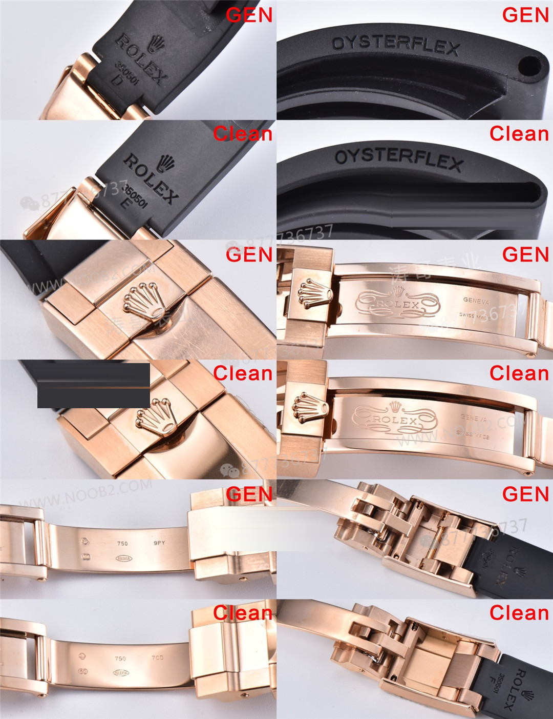 Gerçek-replika karşılaştırması: Clean Rolex rose gold kauçuk kayışlı Daytona m116515ln almaya değer mi? — 9. fotoğraf