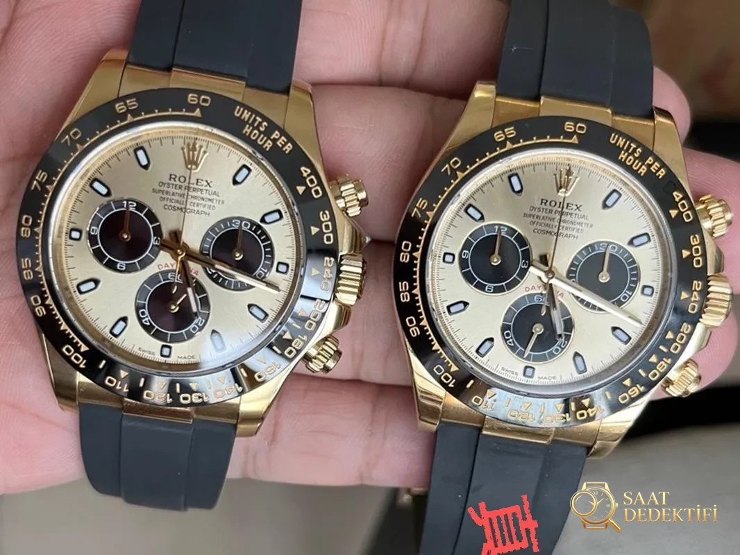 Gerçek-Replika Karşılaştırması: Clean Rolex Shawn Yue Daytona Detay İşçiliği Nasıl? - Kadran Detayı ve Bezel İşçiliği