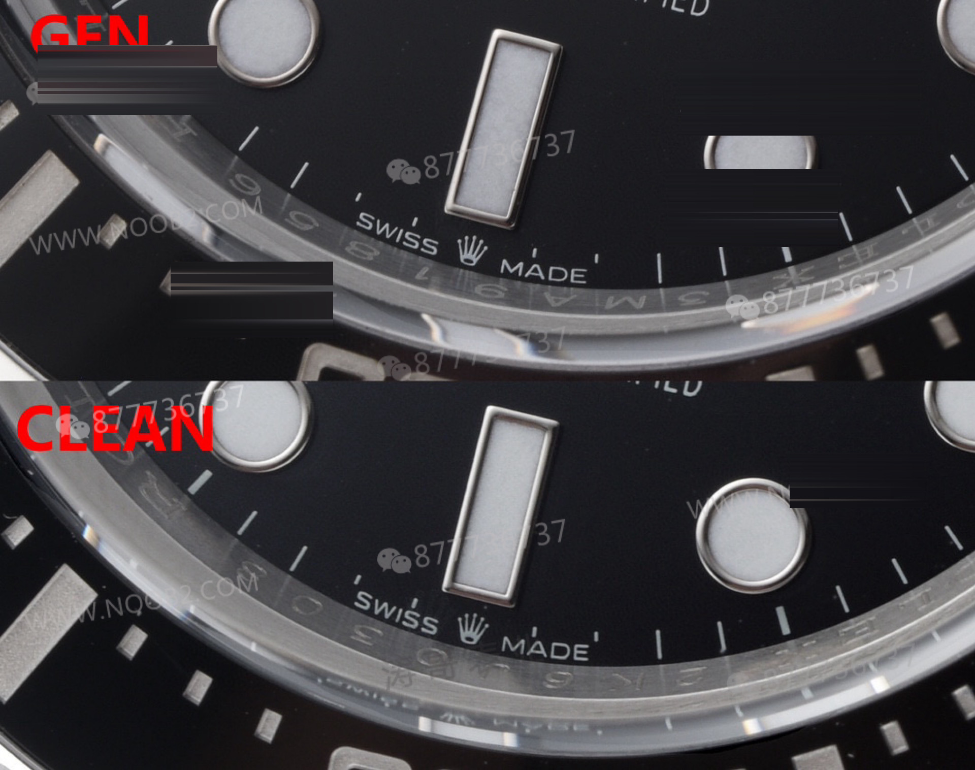 Gerçek-replika karşılaştırması: Clean Rolex tek kırmızı Sea-Dweller 126600 — 3. fotoğraf