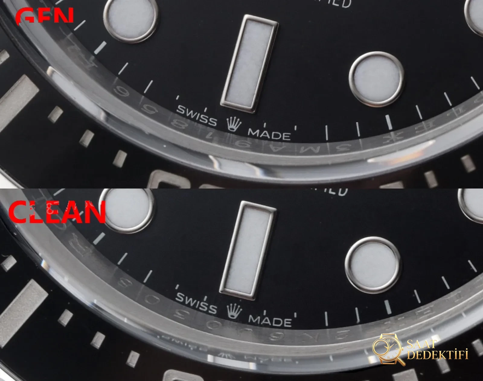 Gerçek-replika karşılaştırması: Clean Rolex tek kırmızı Sea-Dweller 126600 - Kasa Profili ve Kurma Kolu İncelemesi