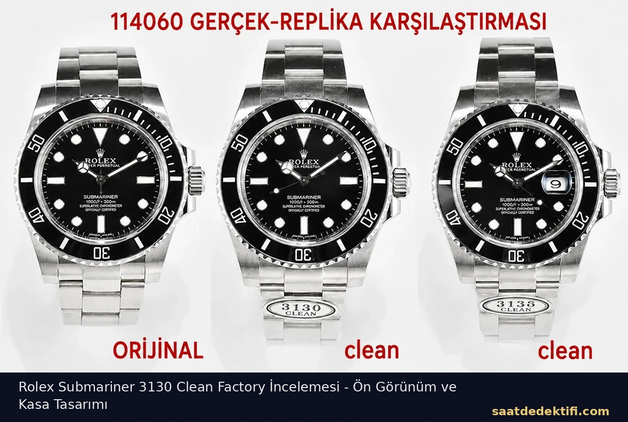Rolex Submariner 3130 Clean Factory İncelemesi - Ön Görünüm ve Kasa Tasarımı