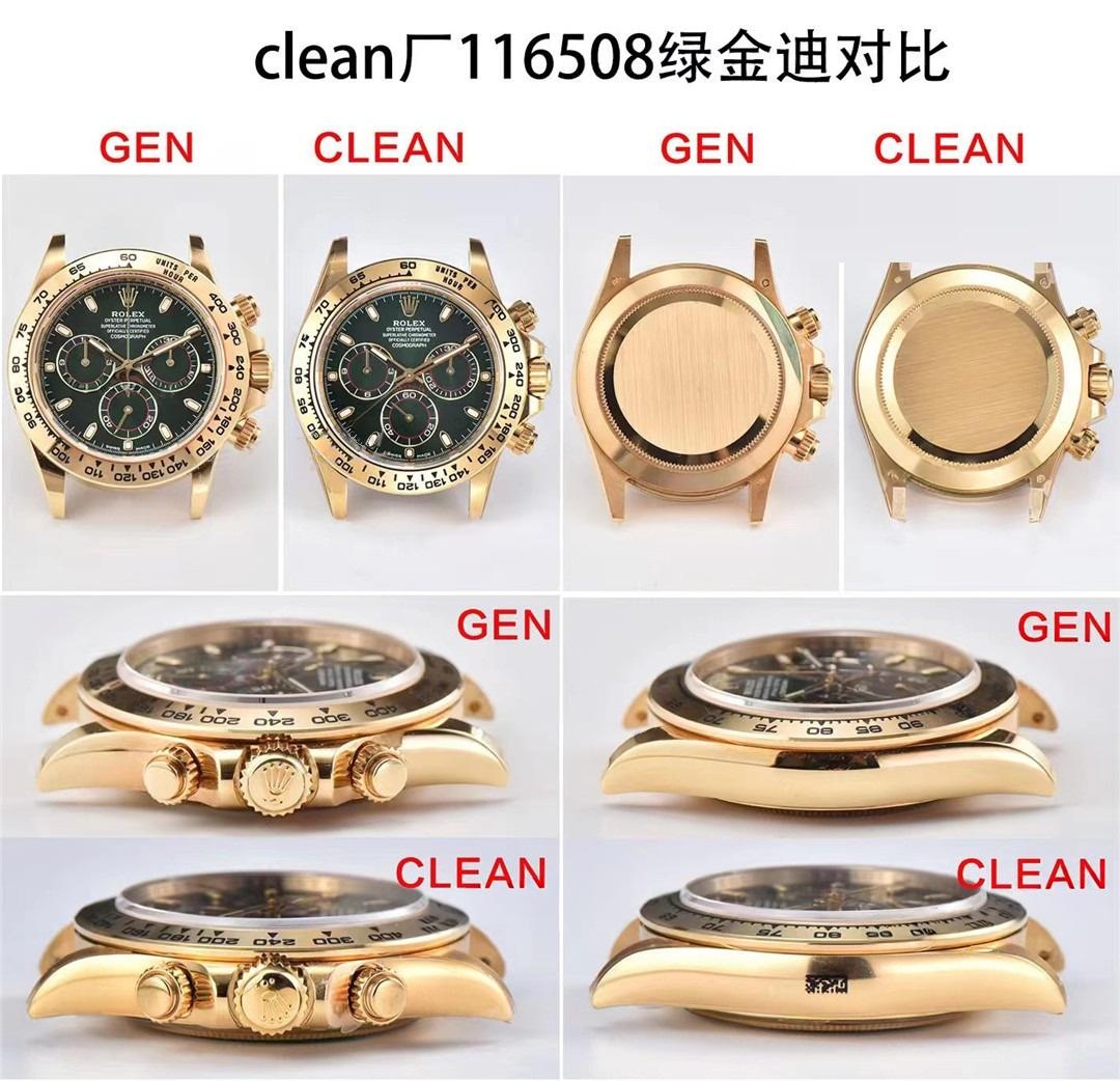 Gerçek-replika karşılaştırması: Clean yeşil-altın Daytona 116508 mu, yoksa BT Factory mı? Hangisini seçmeli? — 2. fotoğraf