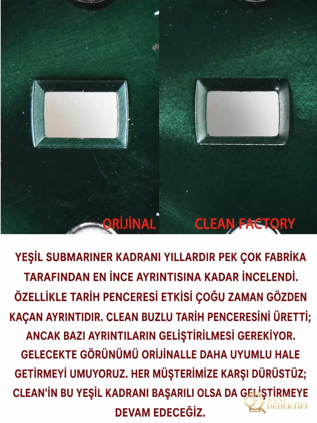 Gerçek-replika karşılaştırması: Clean yeşil su hayaleti derinlemesine analiz - Kadran İbreleri ve Saniye Akışı