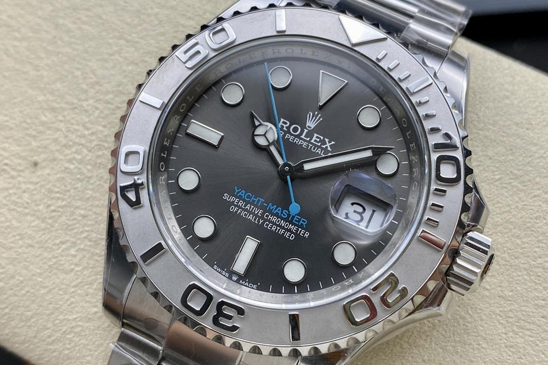 Gerçek-replika karşılaştırması: CLEAN/Clean Rolex gri Yacht-Master 126622 incelemesi — 4. fotoğraf