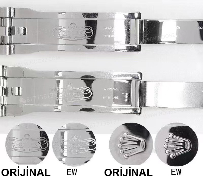 Gerçek-replika karşılaştırması: EW Factory Rolex Datejust 41 serisi Roma rakamlı model ilk bakışta belli olur mu? — 3. fotoğraf