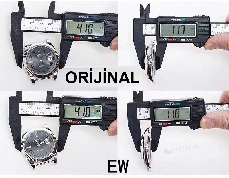 Gerçek-replika karşılaştırması: EW Factory Rolex Datejust 41 serisi Roma rakamlı model ilk bakışta belli olur mu? — 6. fotoğraf