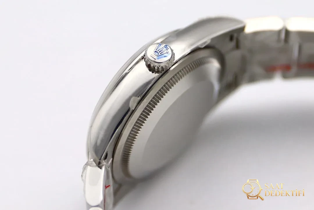 Gerçek-replika karşılaştırması: EW Factory Rolex Oyster Perpetual 36 MM replika saat incelemesi - Klips Kilidi ve Lazer Damgalar