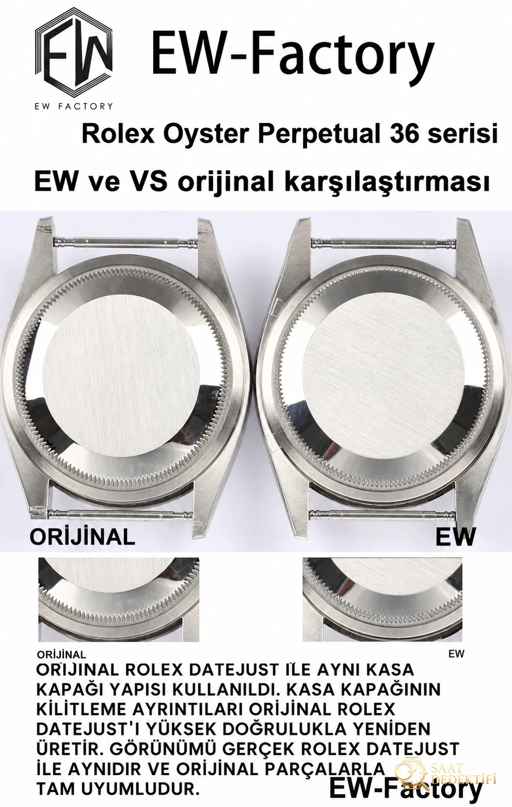 Gerçek-replika karşılaştırması: EW Factory Rolex Oyster Perpetual 36 MM replika saat incelemesi - Koleksiyon ve Vitrin Görünümü