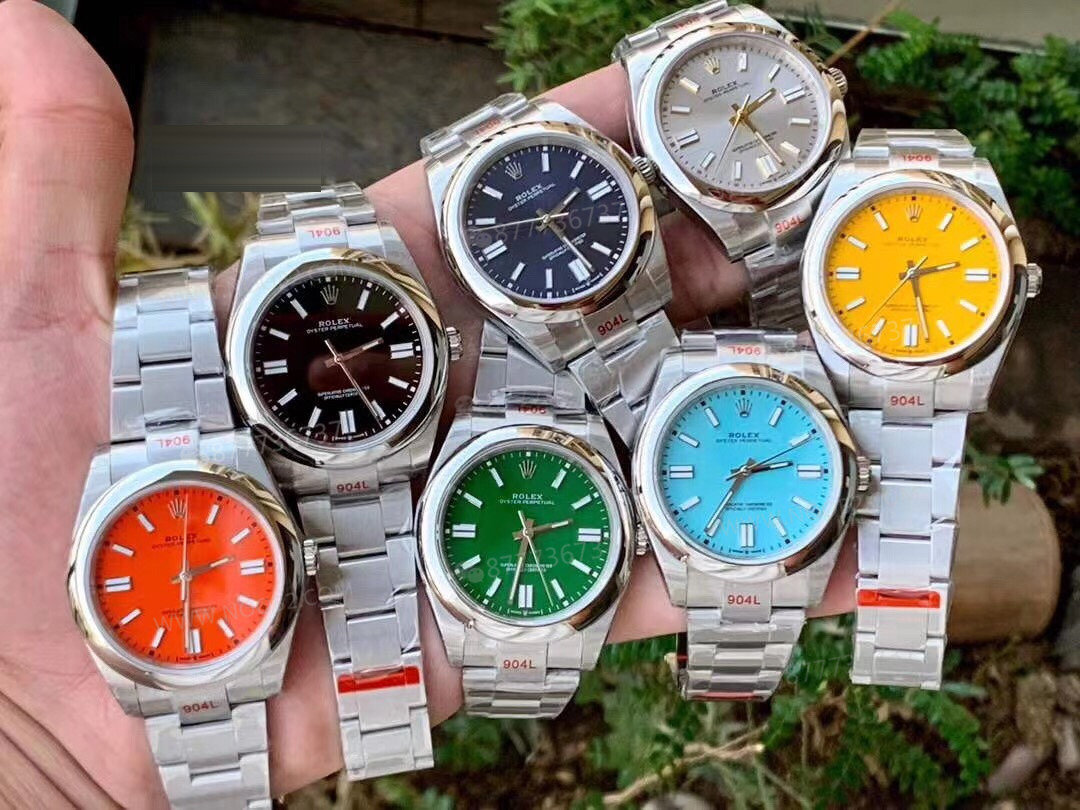 Gerçek-replika karşılaştırması: EW Factory Rolex Oyster Perpetual 41 mm replika saat ilk bakışta sahte — 1. fotoğraf