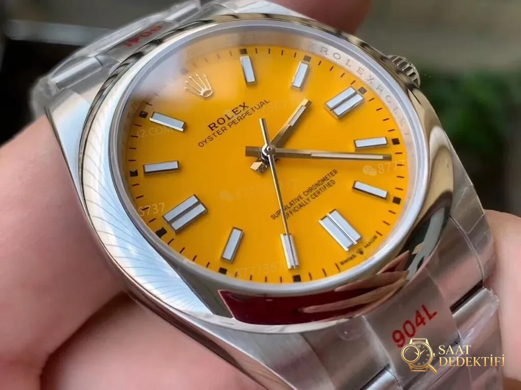 Gerçek-replika karşılaştırması: EW Factory Rolex Oyster Perpetual 41 mm replika saat ilk bakışta sahte - Bilekte Duruş ve Kasa Orantısı