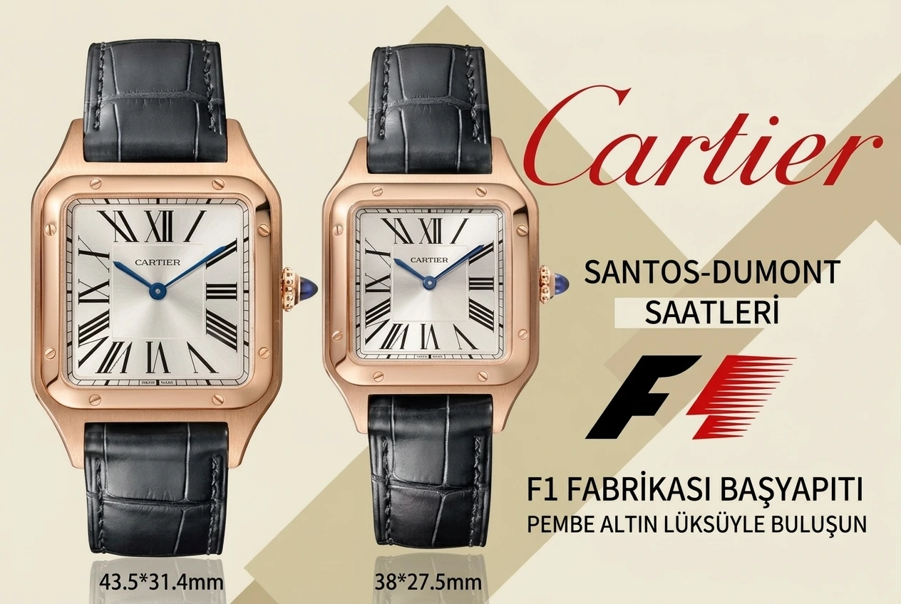 Real-replica comparison: F1 Factory Cartier Santos-Dumont replica watch - General Angle and Aesthetic Stance