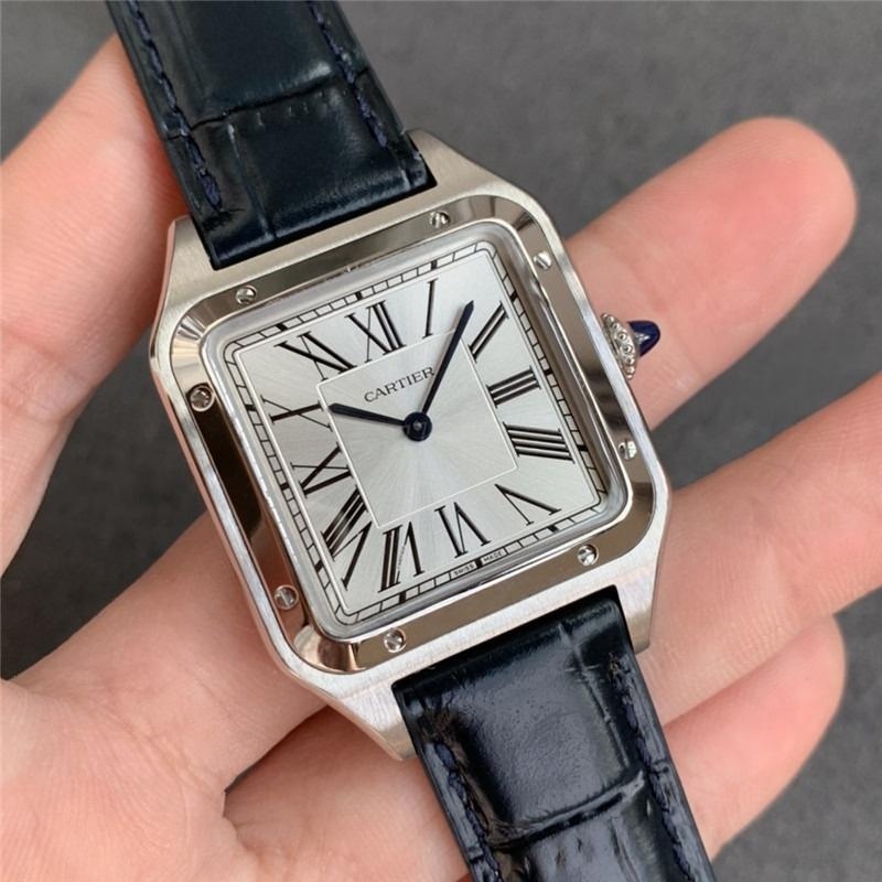 Gerçek-replika karşılaştırması: F1 Factory Cartier Santos-Dumont replika saat — 17. fotoğraf