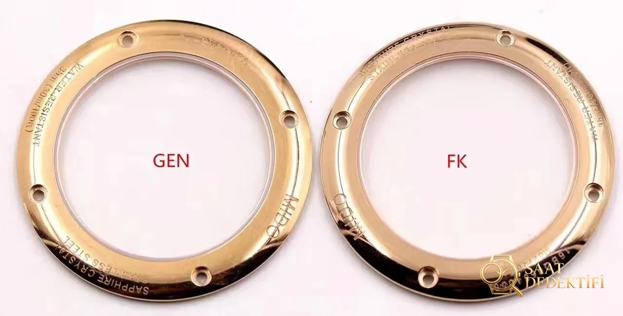 Gerçek-replika karşılaştırması: FK Factory Mido Baroncelli serisi M027.407 rose gold replika saat incelemesi, işçiliği nasıl? - Mekanizma Zemberek ve Balans Detayı