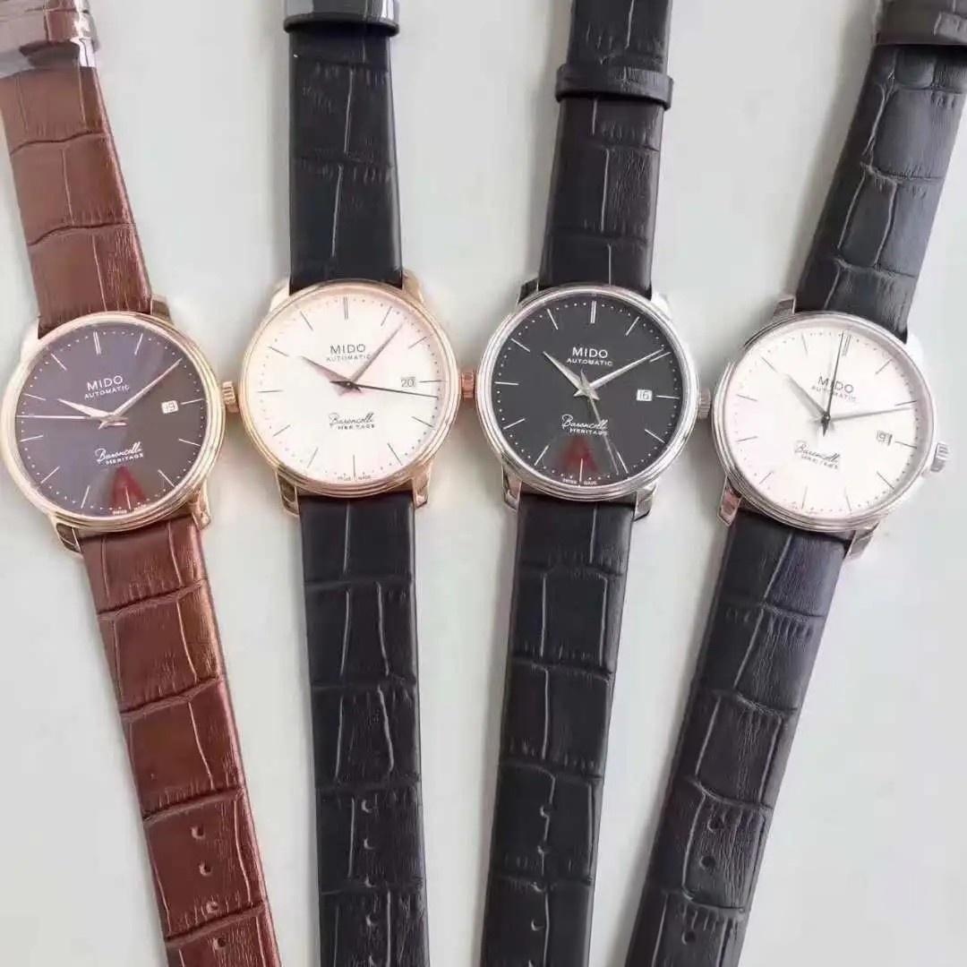 Gerçek-replika karşılaştırması: FK Factory Mido Baroncelli serisi M027.407 rose gold replika saat incelemesi, işçiliği nasıl? — 11. fotoğraf