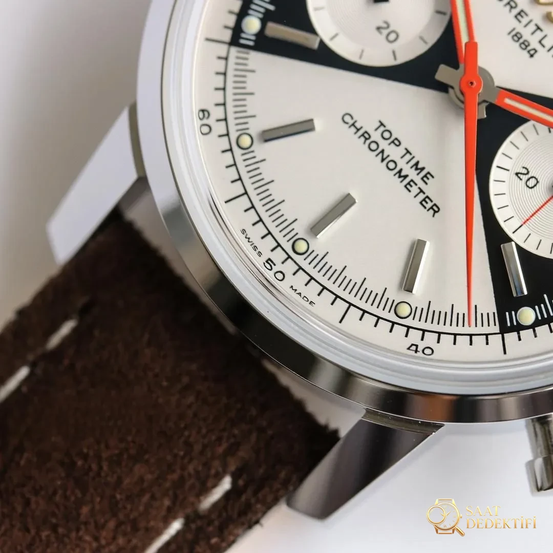 Gerçek-replika karşılaştırması: GF Factory Breitling Top Time Zorro kadranının işçiliği iyi mi? - Bilezik Bakla Ayrımı ve Pim Yapısı