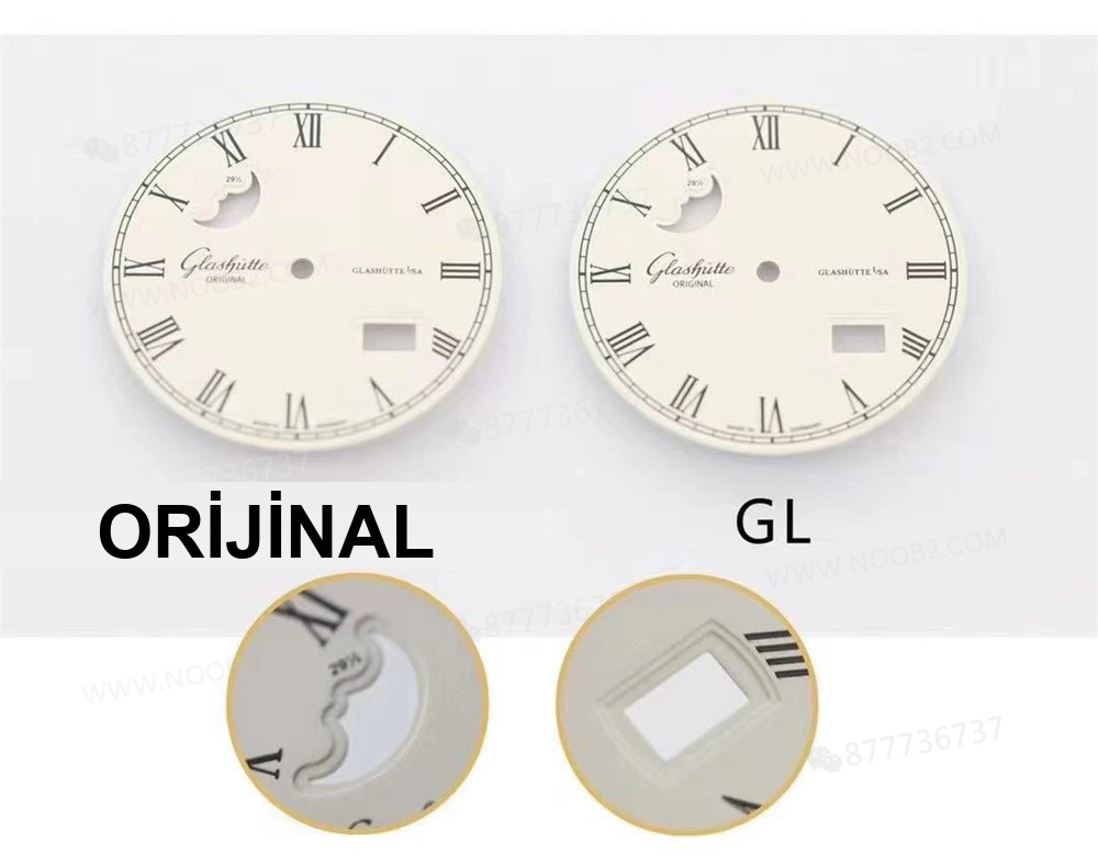 Gerçek-Replika Karşılaştırması: GL Factory Glashütte Senator Büyük Tarih Gerçek Ay Evreli Replika Saat — 4. fotoğraf