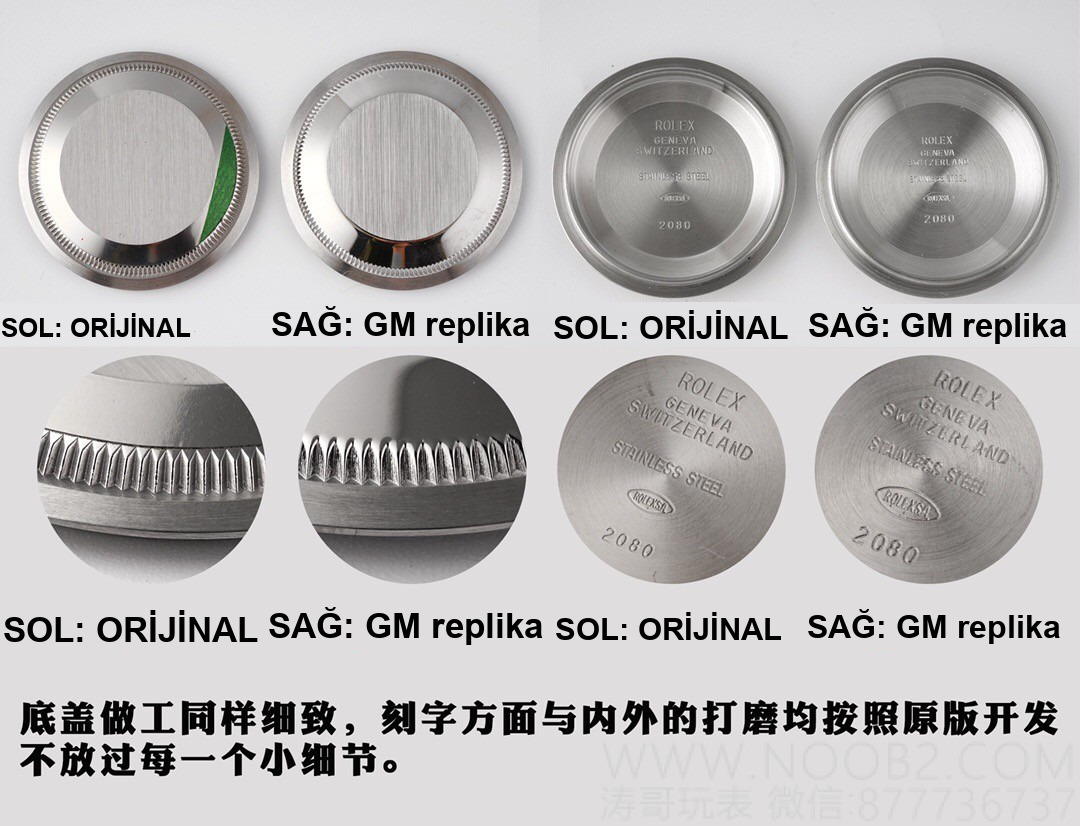 Gerçek-replika karşılaştırması: GM Factory Rolex Datejust 36 mm beş sıralı bilezik, 3235 tek parça mekanizma V3 versiyon, altın kaplama seri orijinal ile inceleme — 8. fotoğraf