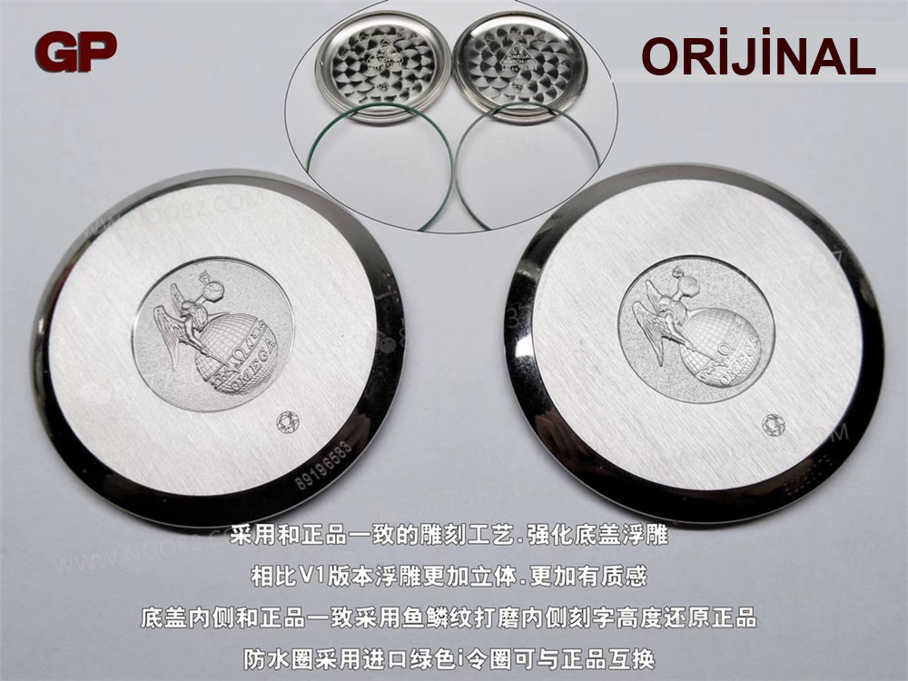 Gerçek-Replika Karşılaştırması: GP Factory Omega De Ville V2 Zarif Erkek Saati ile Orijinalin Karşılaştırması — 9. fotoğraf