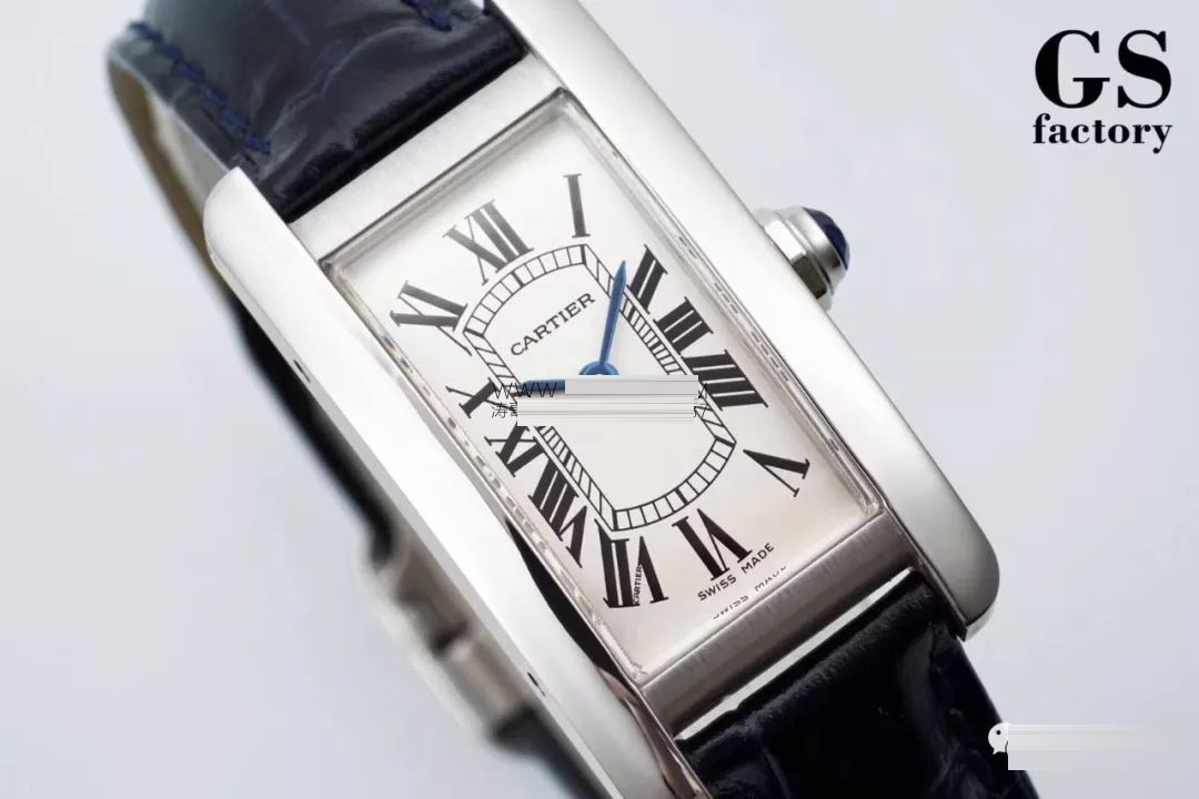 Gerçek-replika karşılaştırması: GS Factory Cartier Tank Américaine WSTA0016 kadın İsviçre kuvars mekanizmalı replika saat ile orijinali arasındaki fark nerede? Bu fabrika nasıl? — 1. fotoğraf
