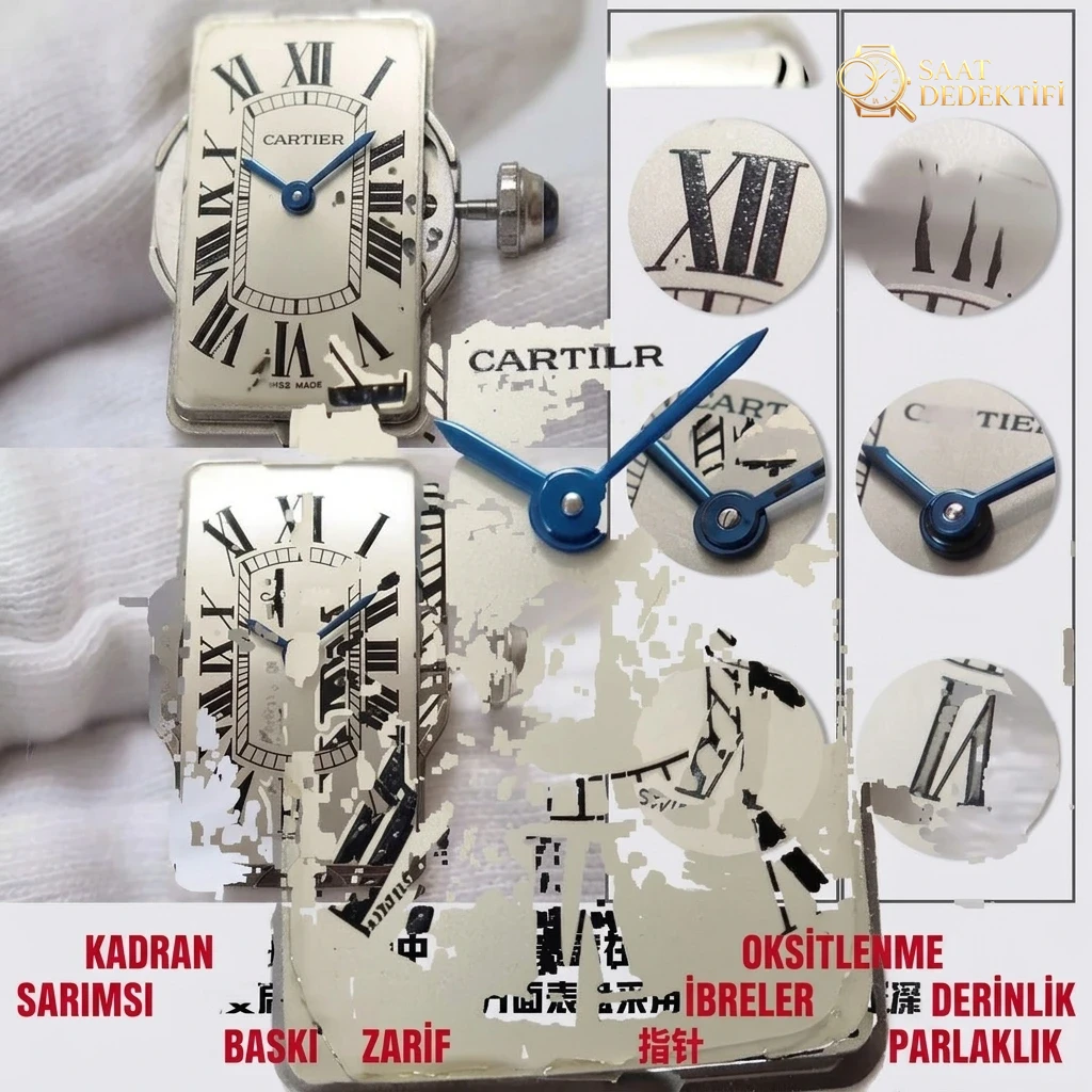 Gerçek-replika karşılaştırması: GS Factory Cartier Tank Americaine WSTA0016 kadın İsviçre kuvars mekanizmalı replika saat ile orijinali arasındaki fark nerede? Bu fabrika nasıl? - Bilezik, Toka ve Klips Mekanizması
