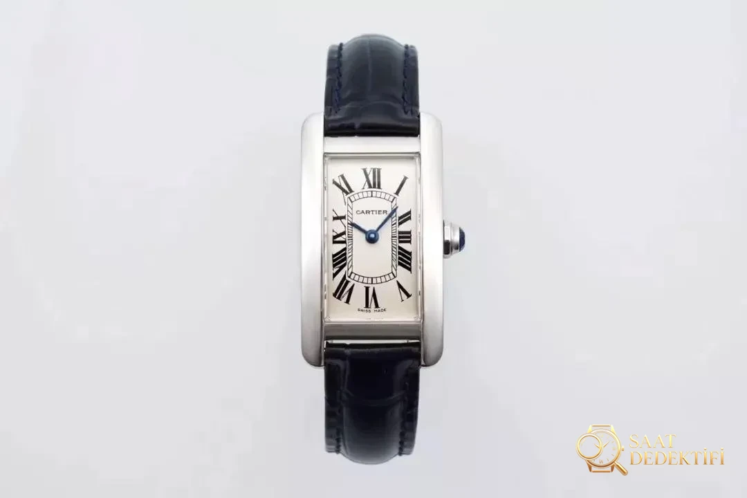 Gerçek-replika karşılaştırması: GS Factory Cartier Tank Americaine WSTA0016 kadın İsviçre kuvars mekanizmalı replika saat ile orijinali arasındaki fark nerede? Bu fabrika nasıl? - Yan Profil ve Kordon Bağlantısı