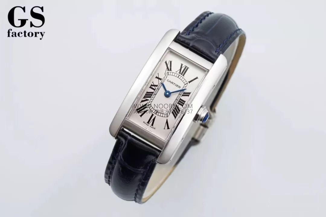 Gerçek-replika karşılaştırması: GS Factory Cartier Tank Américaine WSTA0016 kadın İsviçre kuvars mekanizmalı replika saat ile orijinali arasındaki fark nerede? Bu fabrika nasıl? — 13. fotoğraf