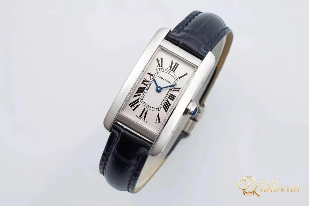Gerçek-replika karşılaştırması: GS Factory Cartier Tank Americaine WSTA0016 kadın İsviçre kuvars mekanizmalı replika saat ile orijinali arasındaki fark nerede? Bu fabrika nasıl? - Kasa Çeliği ve Polisaj Kalitesi