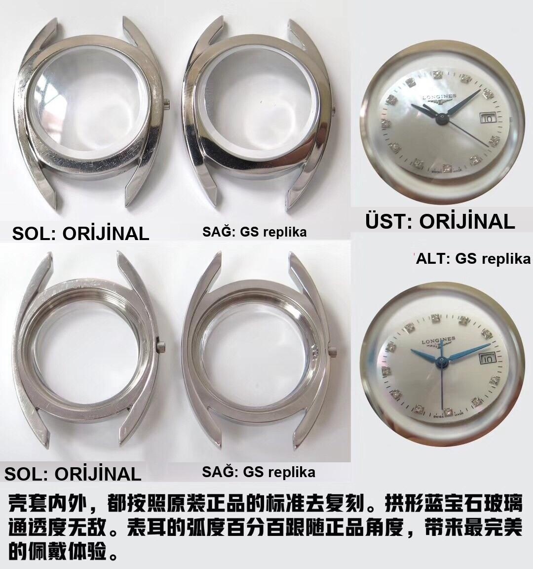 Gerçek-Replika Karşılaştırması: GS Factory Longines Equestrian Serisi Kadın Replika Saat, İsviçre Orijinal 152 Mekanizma — 8. fotoğraf