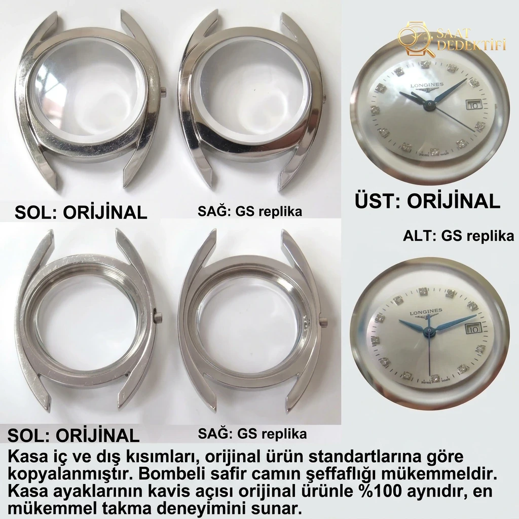 Gerçek-Replika Karşılaştırması: GS Factory Longines Equestrian Serisi Kadın Replika Saat, İsviçre Orijinal 152 Mekanizma - Bilekte Duruş ve Kasa Orantısı
