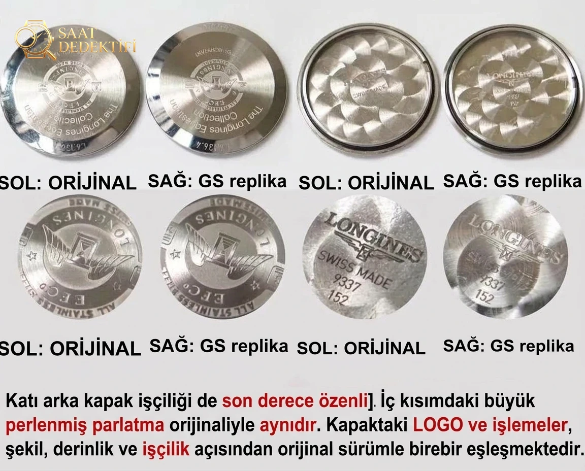 Gerçek-Replika Karşılaştırması: GS Factory Longines Equestrian Serisi Kadın Replika Saat, İsviçre Orijinal 152 Mekanizma - Fosfor ve Super-LumiNova Gece Görünümü