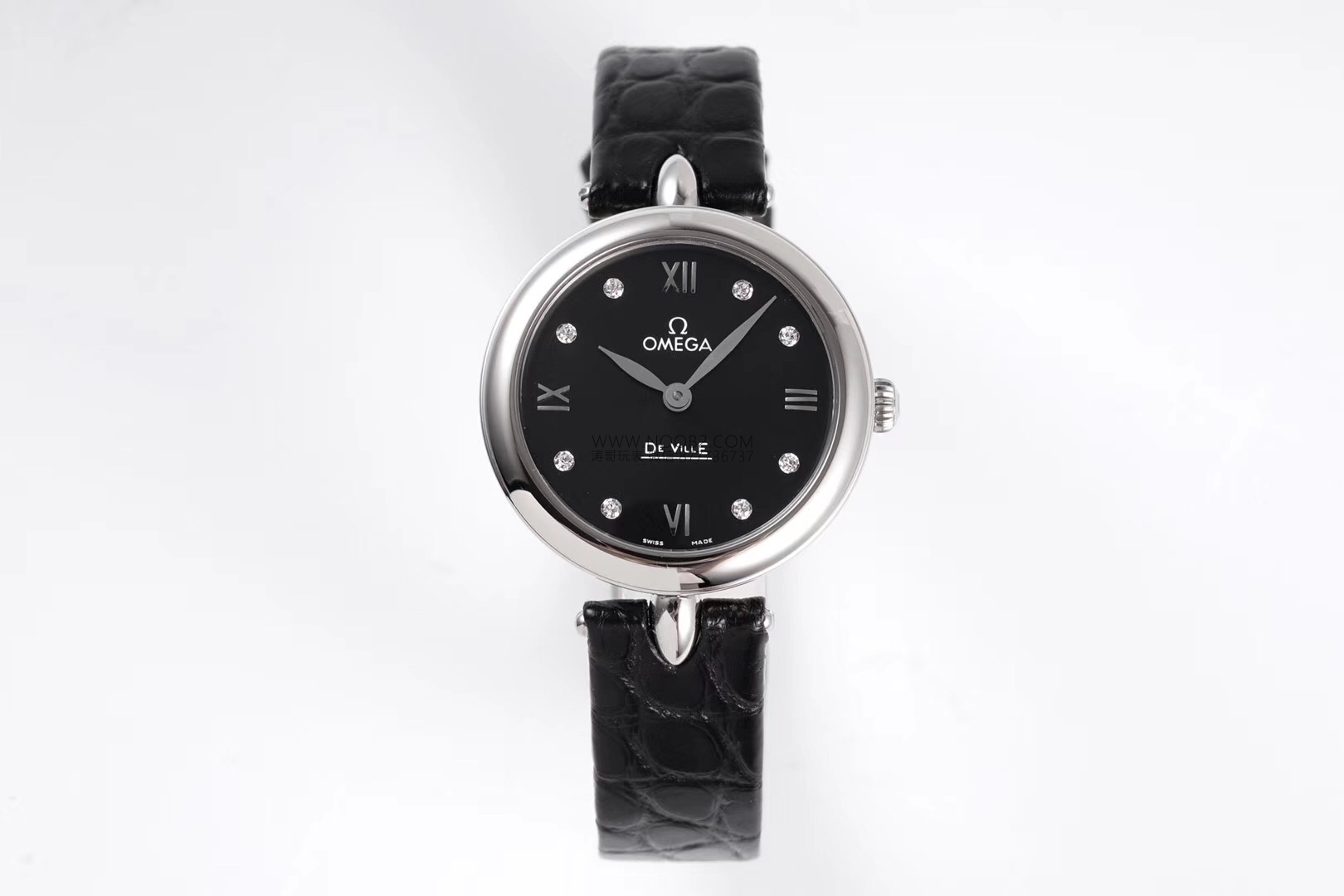 Gerçek-replika karşılaştırması: GS Factory Omega De Ville serisi 424.13.27.60.55.001 replika kadın kol saati 27.4 mm İsviçre menşeli kuvars — 23. fotoğraf