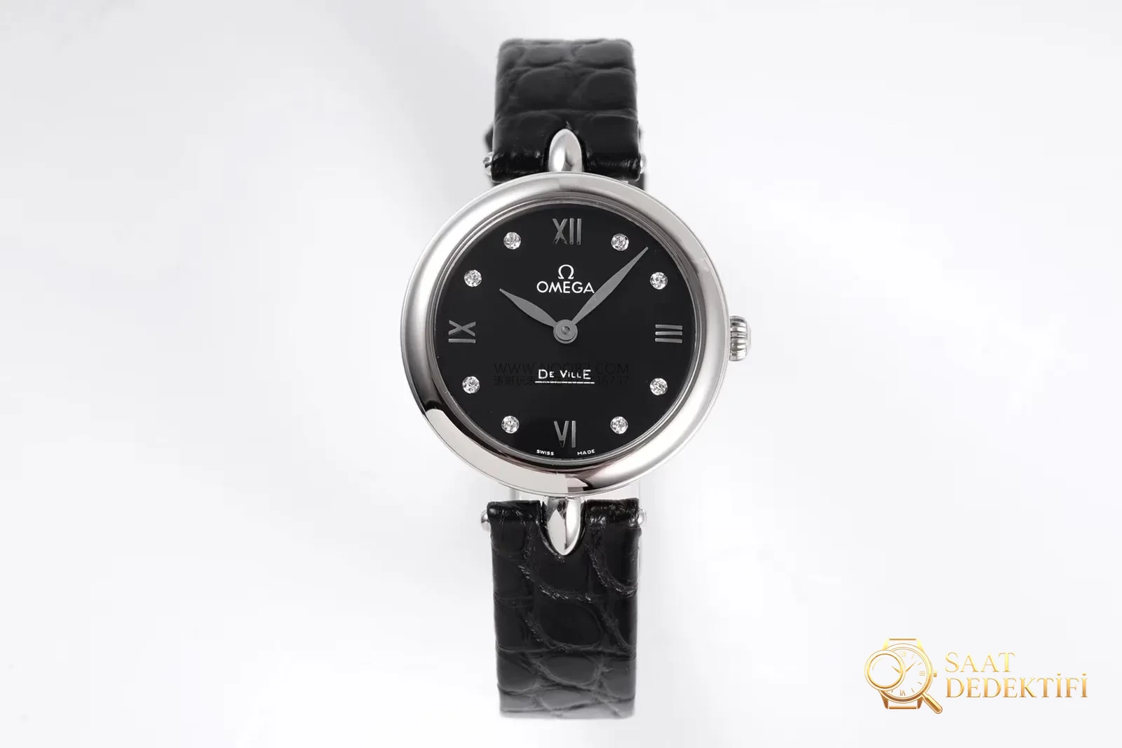 Gerçek-replika karşılaştırması: GS Factory Omega De Ville serisi 424.13.27.60.55.001 replika kadın kol saati 27.4 mm İsviçre menşeli kuvars - Tepe Kilit Mekanizması ve Conta Yapısı