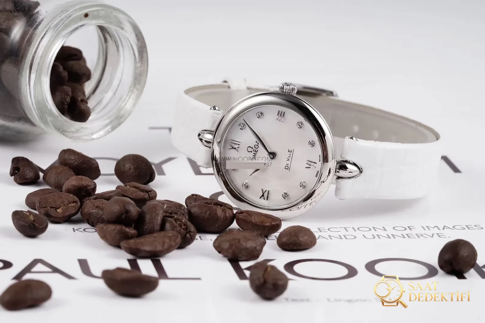 Gerçek-replika karşılaştırması: GS Factory Omega De Ville serisi 424.13.27.60.55.001 replika kadın kol saati 27.4 mm İsviçre menşeli kuvars - Makro Mekanizma Köprüleri ve Cenevre Çizgileri