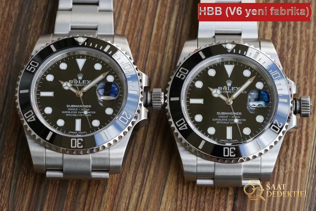 Vero e replica: qual è la differenza tra il Rolex Submariner nero HBBV6 Factory e l'originale? - Dettagli del quadrante e lavorazione della lunetta