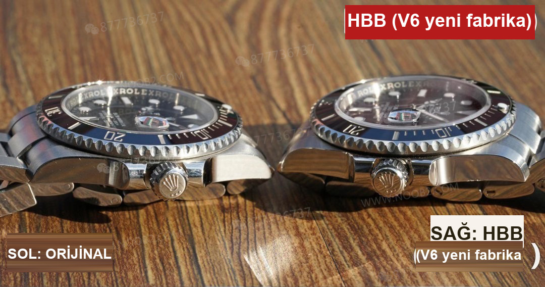 Gerçek-replika karşılaştırması: HBBV6 Factory Rolex siyah Submariner ile orijinali arasında ne fark var? — 10. fotoğraf