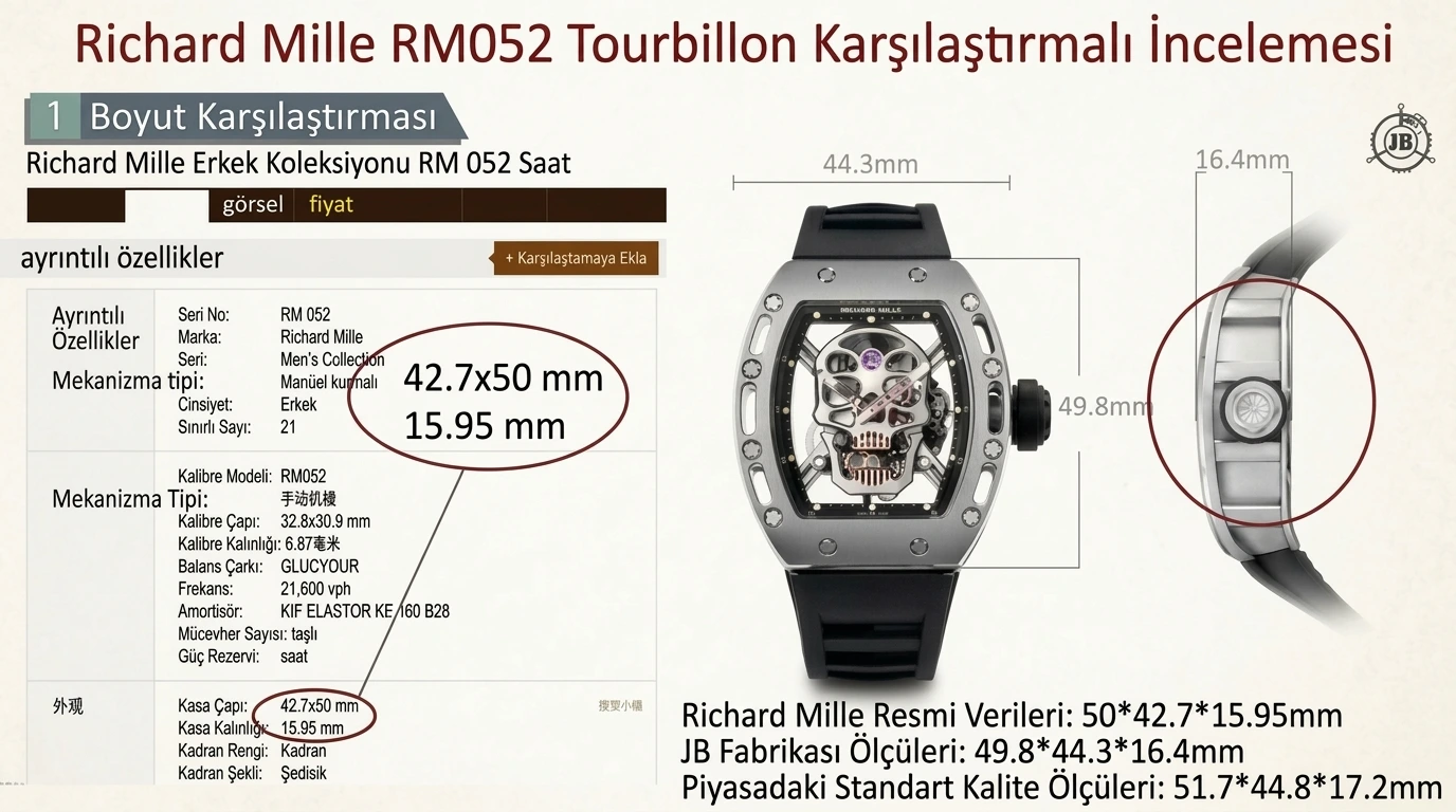 Richard Mille RM52-01 JB Factory İncelemesi - Ön Görünüm ve Kasa Tasarımı
