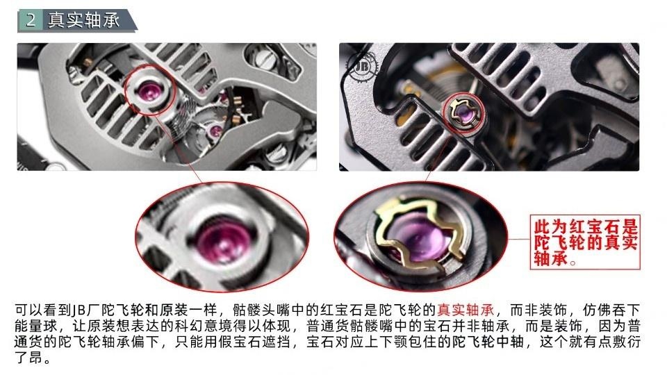 Gerçek-replika karşılaştırması: JB Factory Richard Mille RM52-01 gerçek tourbillon kol saatini nereden alabilirim? — 2. fotoğraf
