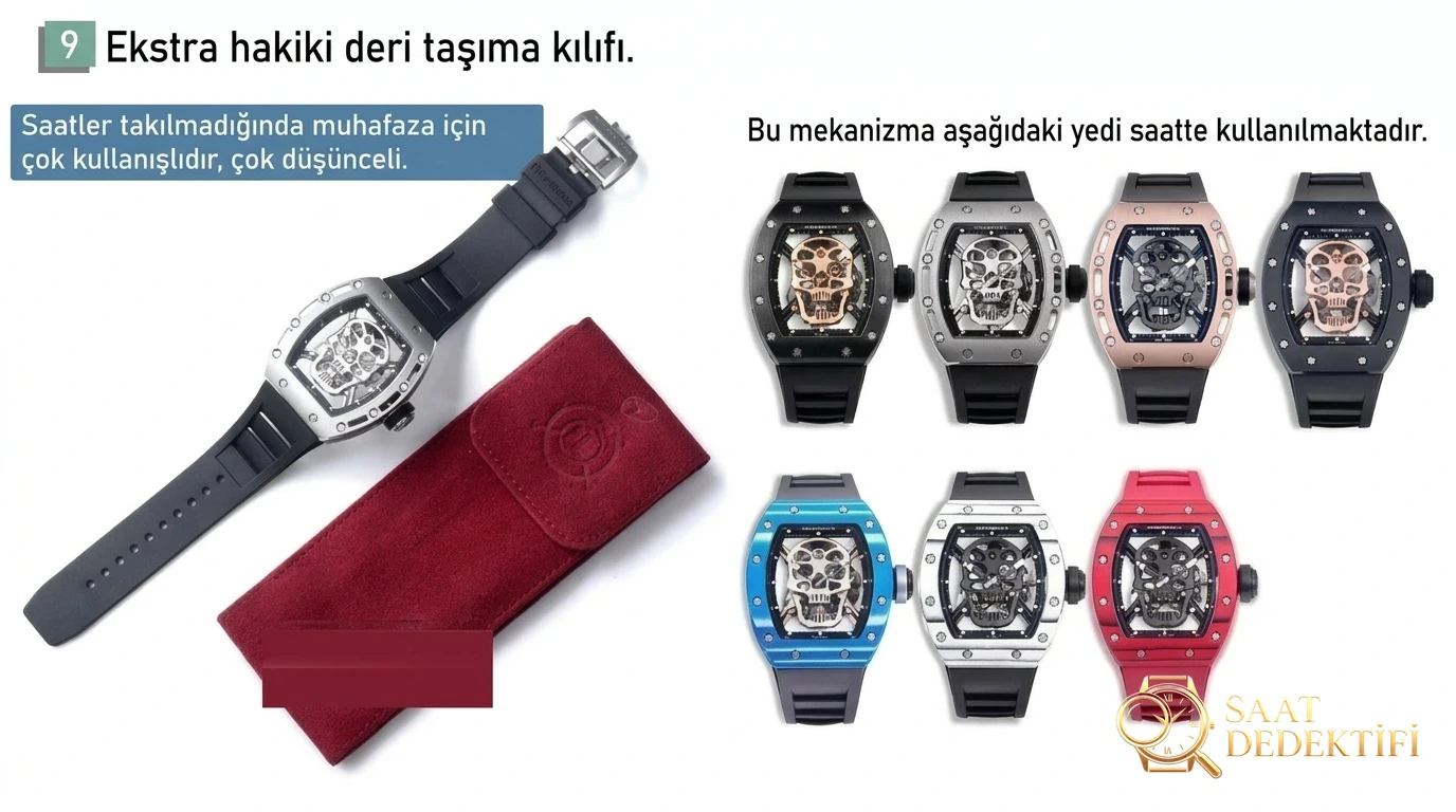 Gerçek-replika karşılaştırması: JB Factory Richard Mille RM52-01 gerçek tourbillon kol saatini nereden alabilirim? - Fosfor ve Super-LumiNova Gece Görünümü