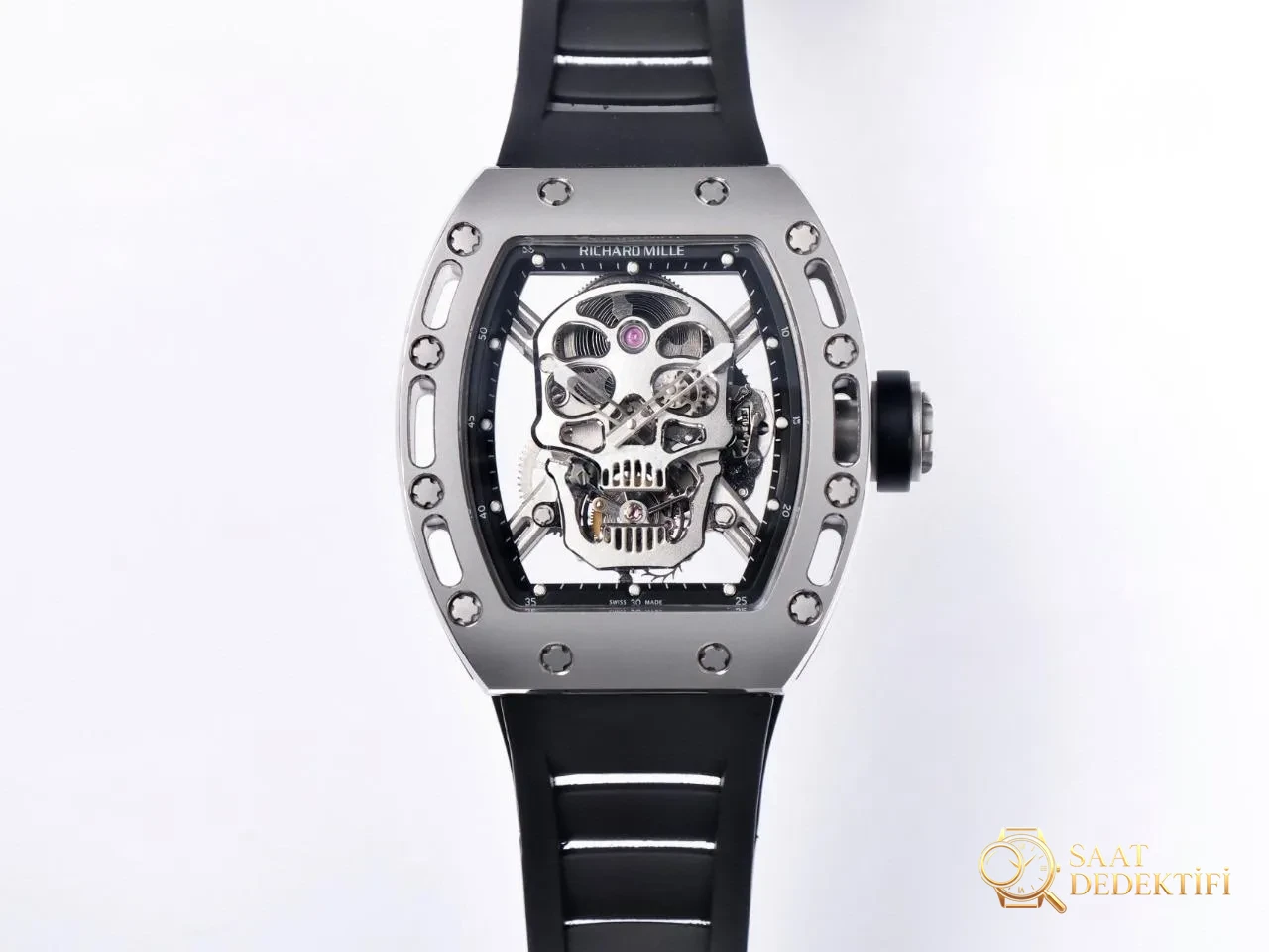 Gerçek-replika karşılaştırması: JB Factory Richard Mille RM52-01 gerçek tourbillon kol saatini nereden alabilirim? - Yan Profil ve Kordon Bağlantısı