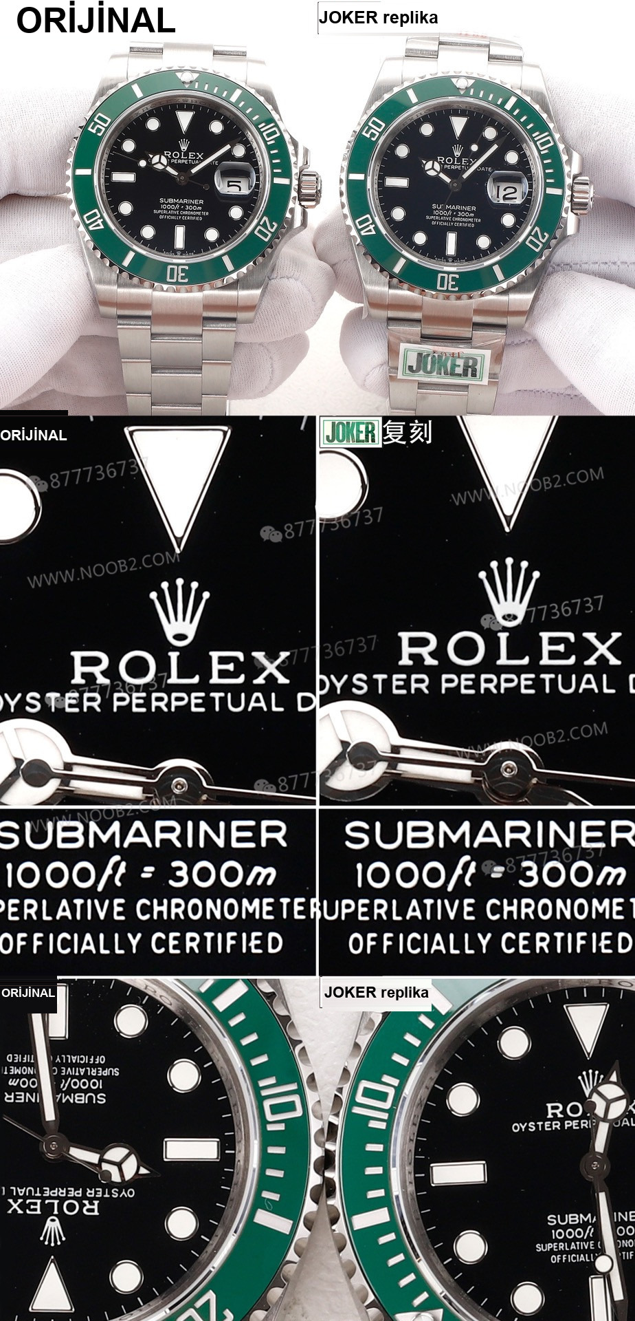 Gerçek-Replika Karşılaştırması: Joker Rolex Submariner İşçiliği Nasıl? Almaya Değer mi? — 2. fotoğraf