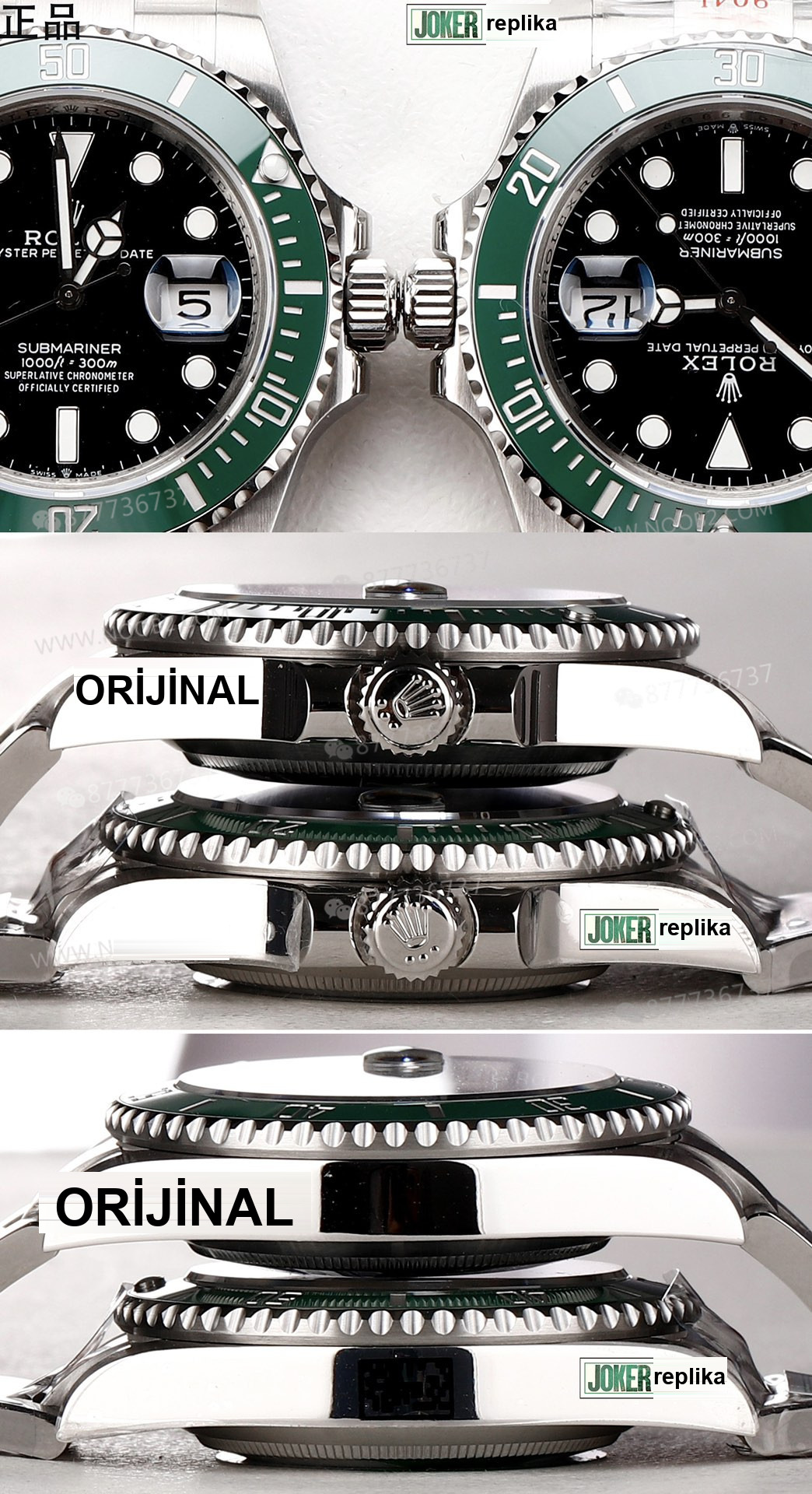 Gerçek-Replika Karşılaştırması: Joker Rolex Submariner İşçiliği Nasıl? Almaya Değer mi? — 3. fotoğraf